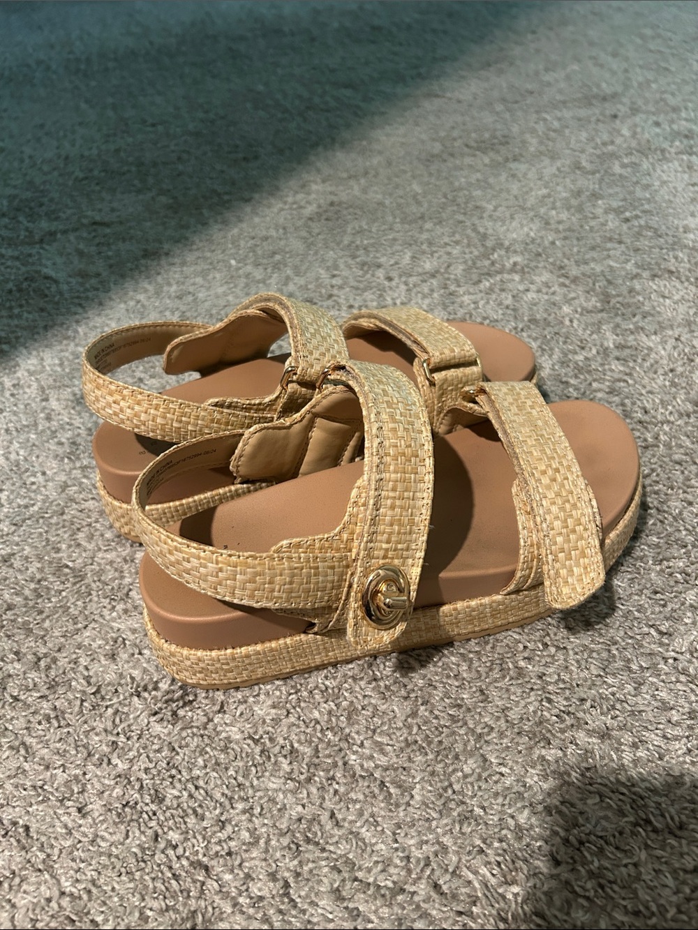 a new day Woven Straw Sandals - Beige